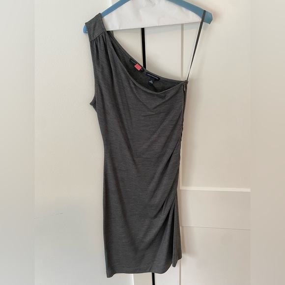 Banana republic grey one shoulder dress size 8 - Picture 1 of 4